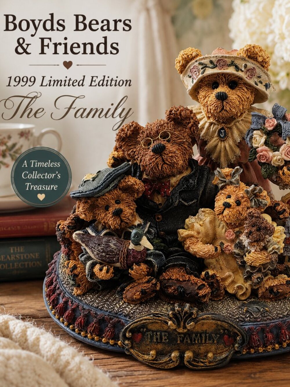 Boyds Bears & Friends 1999 Limited Edition "The Family" Collection Figurine